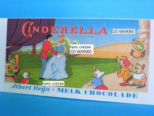 gezocht oud Cinderella AH Albert Heijn wikkel chocolade reep, Ophalen of Verzenden, Gebruikt, Verpakking