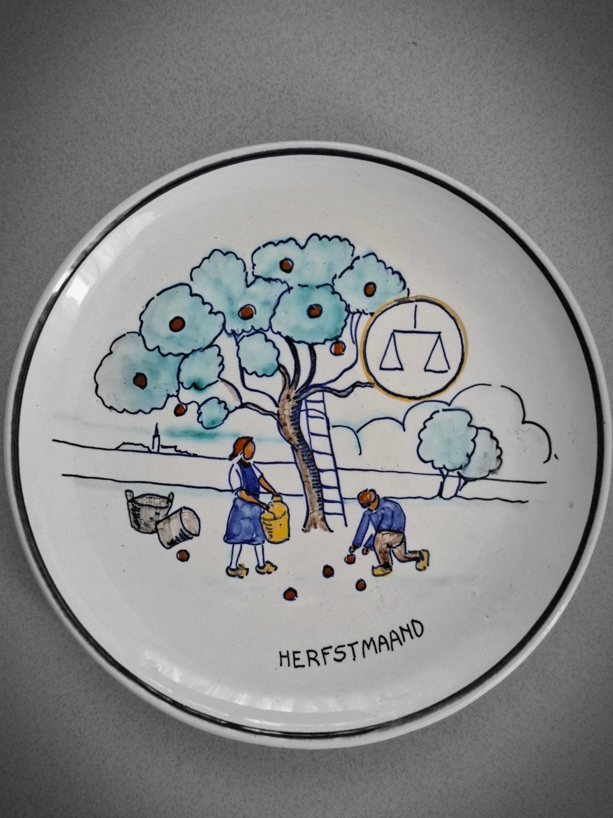 Koninklijke Goedewaagen Wandbord   'Herfstmaand', Ophalen of Verzenden