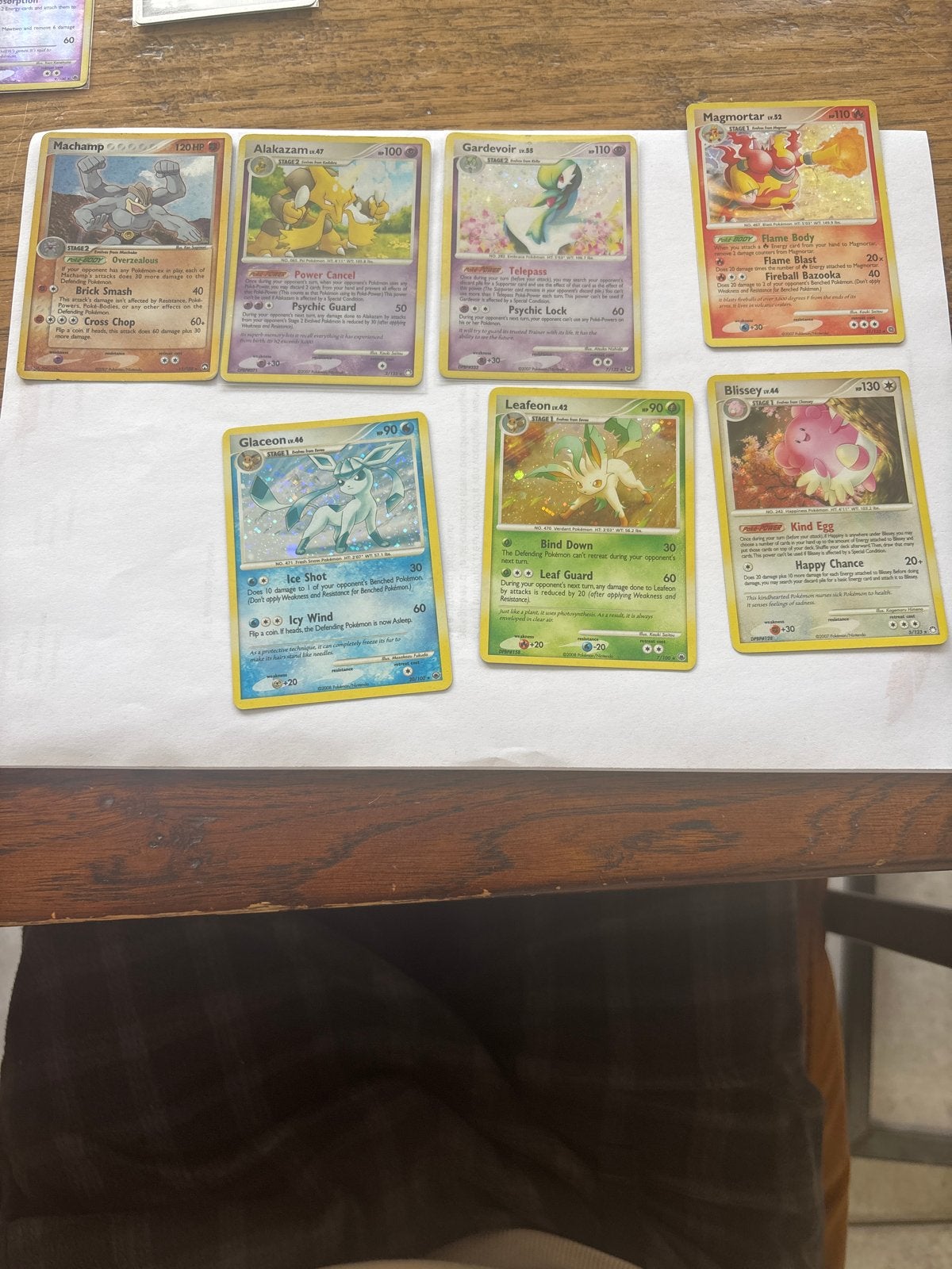 Pokémon Holo Kaarten - Machamp, Alakazam, Gardevoir, Glaceon, Ophalen of Verzenden, Gebruikt, Meerdere kaarten, Foil