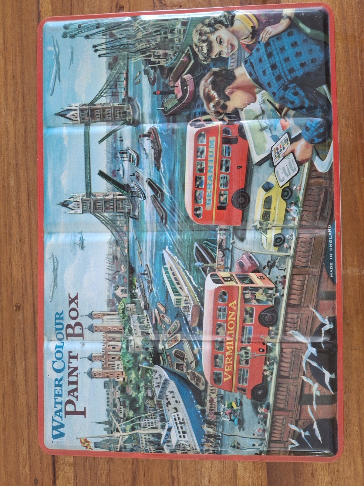 Vintage Waterverf Set - Water Colour Paint Box, Hobby en Vrije tijd, Ophalen of Verzenden, Gebruikt, Waterverf