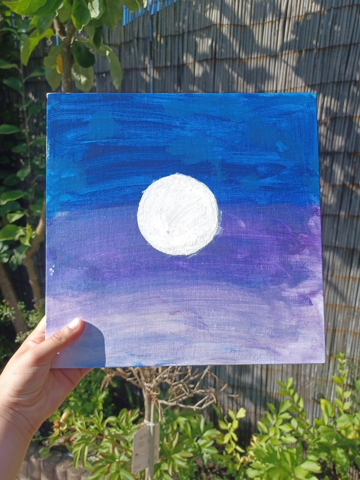Zelfgemaakt schilderij: Maanfluistering/Maanlicht, Acrylverf, Ophalen of Verzenden, Overige onderwerpen, Origineel werk