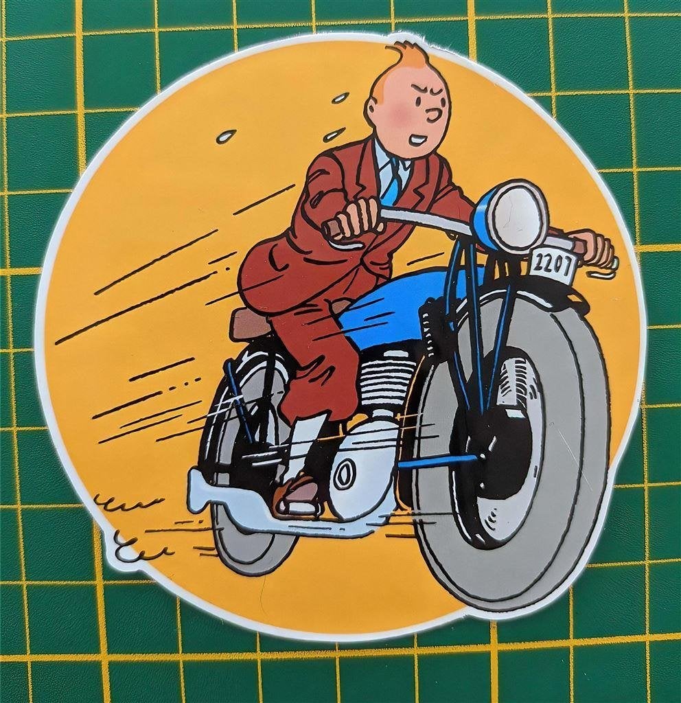 KUIFJE op Motor Tintin KOELKAST Magneet, Verzamelen, Stripfiguren, Verzenden, Kuifje, Nieuw, Beeldje of Figuurtje