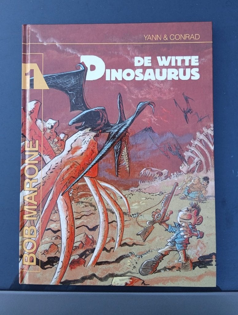 De witte dinosaurus. 1987, 1e druk HC, Boeken, Eén stripboek, Yann & Conrad, Ophalen of Verzenden, Zo goed als nieuw