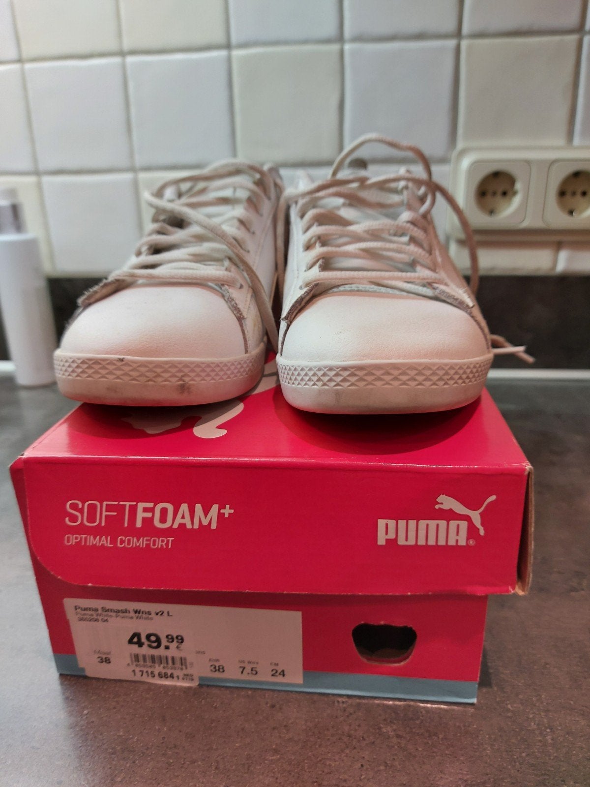Puma Smash Wns v2 L sneakers - Maat 38, Puma, Wit, Ophalen of Verzenden, Sneakers of Gympen