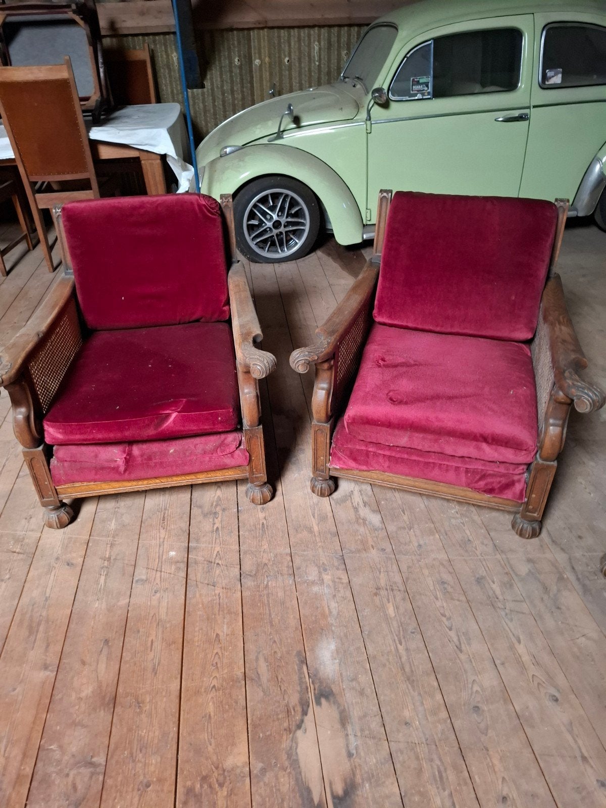 2 stoelen en bank antiek, Antiek en Kunst, Antiek | Meubels | Stoelen en Banken, Ophalen of Verzenden
