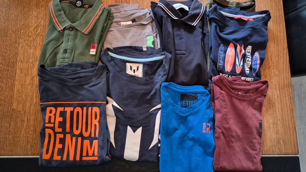 9 jongens shirts Retour, Vingino, TYGO&Vito maat 140, Ophalen of Verzenden, Gebruikt