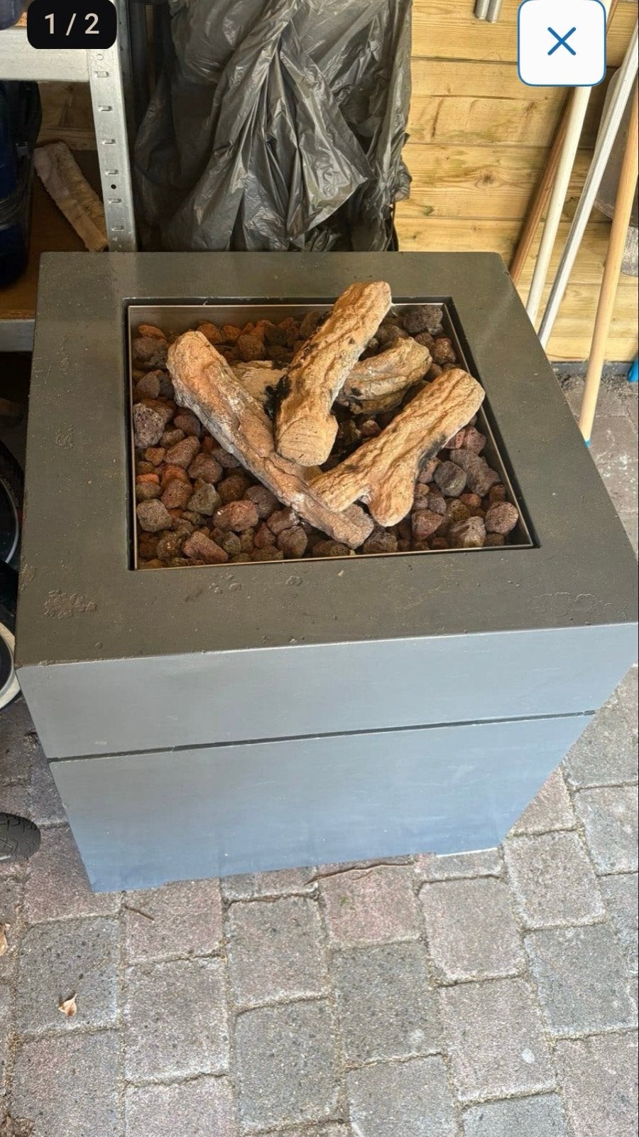 Moderne vuurkorf/vuurton met lavastenen, Ophalen of Verzenden, Gebruikt, Vuurkorf