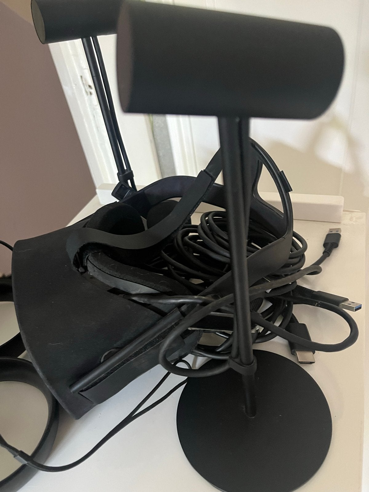 Oculus Rift CV1 VR-headset met controllers en sensoren, Spelcomputers en Games, Virtual Reality, Gebruikt, Pc, VR-bril, Ophalen