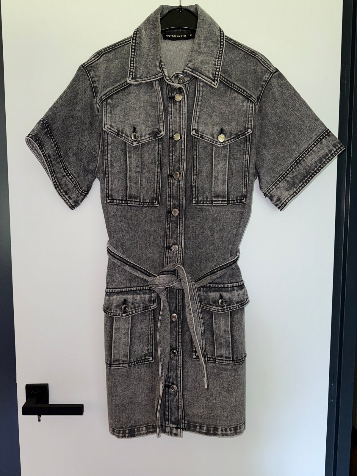 Guts & Gusto spijkerjurkje grijs maat M, Kleding | Dames, Jurken, Maat 38/40 (M), Ophalen of Verzenden, Zo goed als nieuw, Grijs