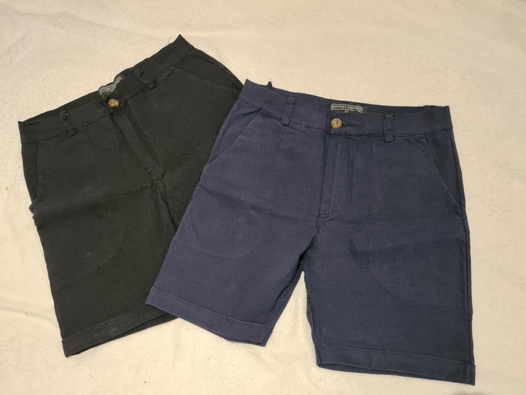 Strech korte broeken zgan. Cotton district., Ophalen of Verzenden, Zo goed als nieuw, Maat 46 (S) of kleiner, Blauw