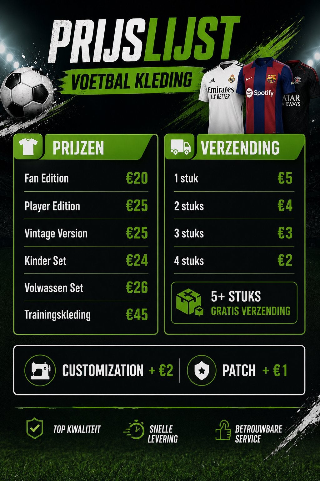 Voetbalshirts van topkwaliteit voor een zacht prijsje!, Ophalen of Verzenden, Nieuw, Shirt