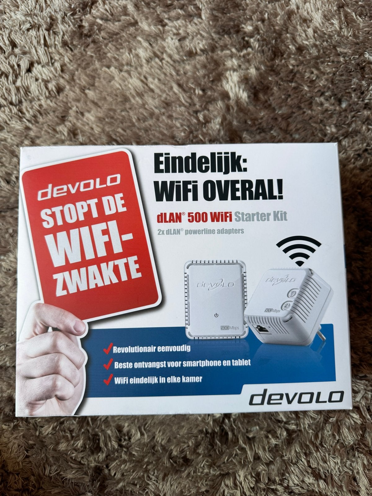 Devolo dLAN 500 WiFi Starter Kit - Wifi overal!, Verzenden, Zo goed als nieuw