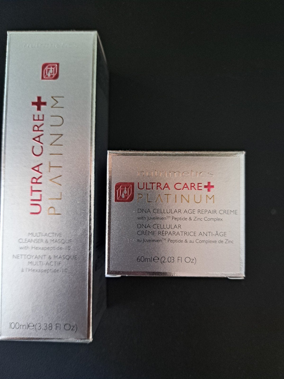 Nutrimetics Ultra Care+ Platinum Huidverzorgingsset, Ophalen of Verzenden, Nieuw, Gehele gezicht, Reiniging
