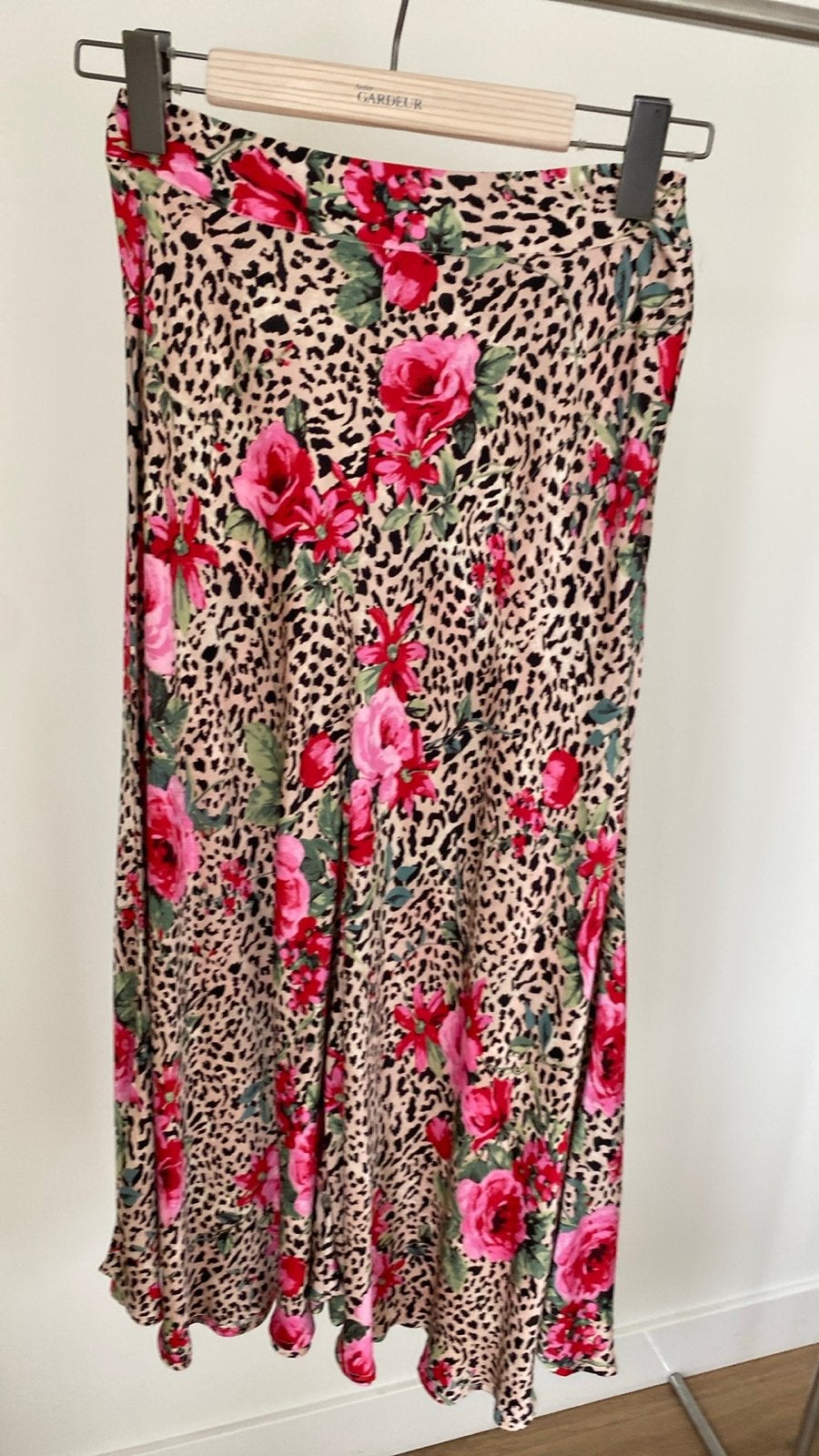 Esqualo maxi rok met bloemenprint en luipaardprint, Meerkleurig, Ophalen of Verzenden, Zo goed als nieuw, Maat 34 (XS) of kleiner