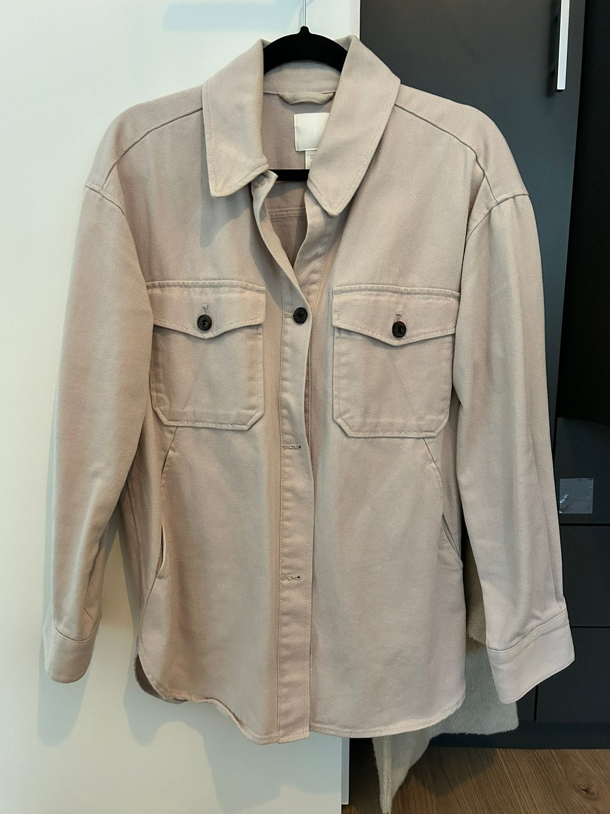 H&M, jack beige, maat XS, katoen, Kleding | Dames, Ophalen of Verzenden, Zo goed als nieuw, Maat 34 (XS) of kleiner, Beige