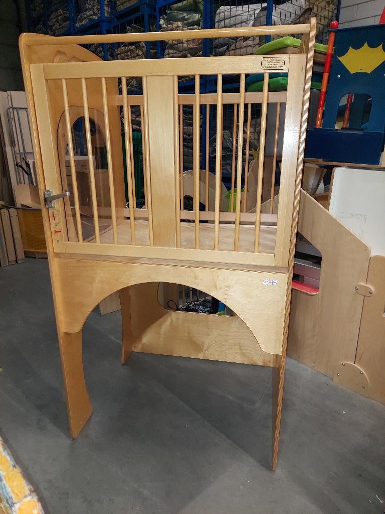 2x Eibe enkele hoge box kinderopvang met speelhuisje, Kinderen en Baby's, Boxen, Ophalen of Verzenden, Zo goed als nieuw, Rechthoekig