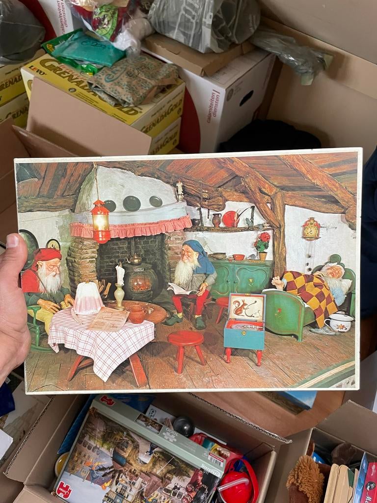 Vintage Efteling Puzzel - Kabouterhuisje, Verzamelen, Efteling, Gebruikt, Ophalen of Verzenden