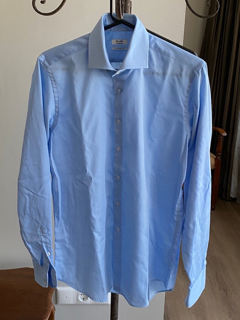 Van Gils. Overhemd. Maat S. Als nieuw., Kleding | Heren, Overhemden, Blauw, Halswijdte 38 (S) of kleiner, Zo goed als nieuw, Van Gils