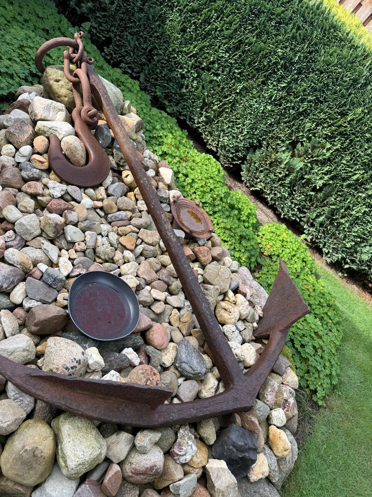 Groot decoratief anker voor tuin of landschap, Ophalen of Verzenden, Gebruikt, Overige typen