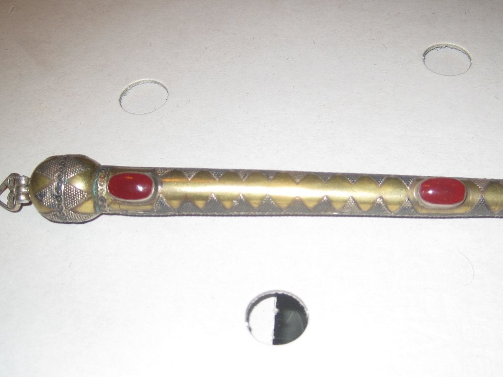 Yad Torah-wijzer met carneool vintage Turkmens, Ophalen, Overige materialen, Overige typen, Met edelsteen