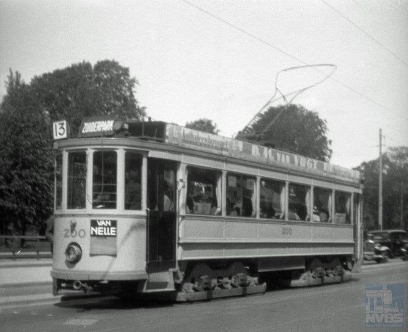 LGB schaal :HTM TRAM lijn 13 motorwagen 200  , messing bouw, Gebruikt, Ophalen of Verzenden, LGB, Analoog