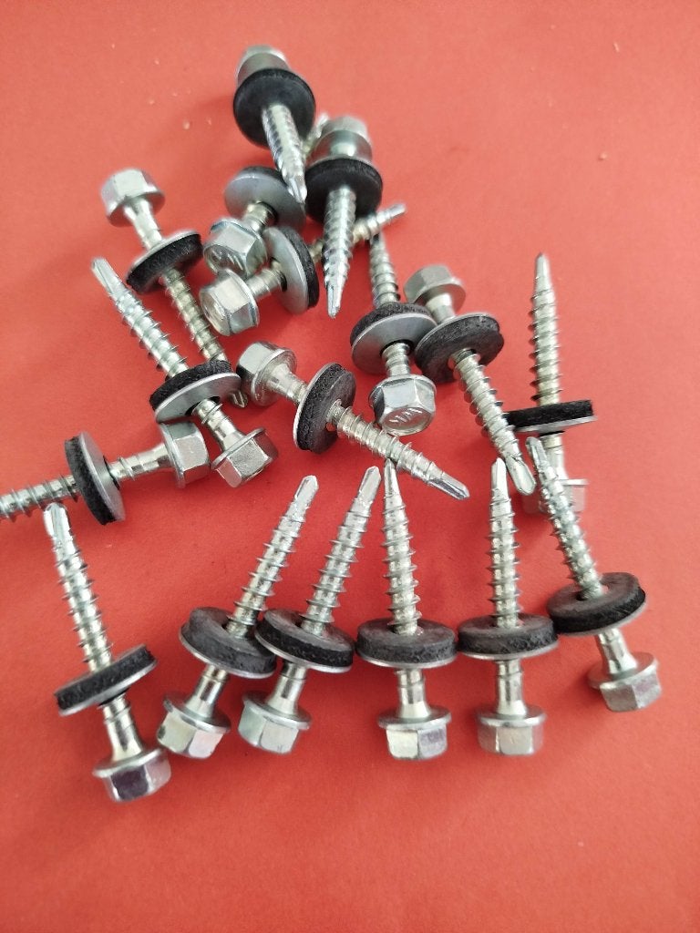 50 st damwandplaat schroeven blank metaal 0000 35 +55 mm, 50 tot 100 mm, N, N, Schroeven
