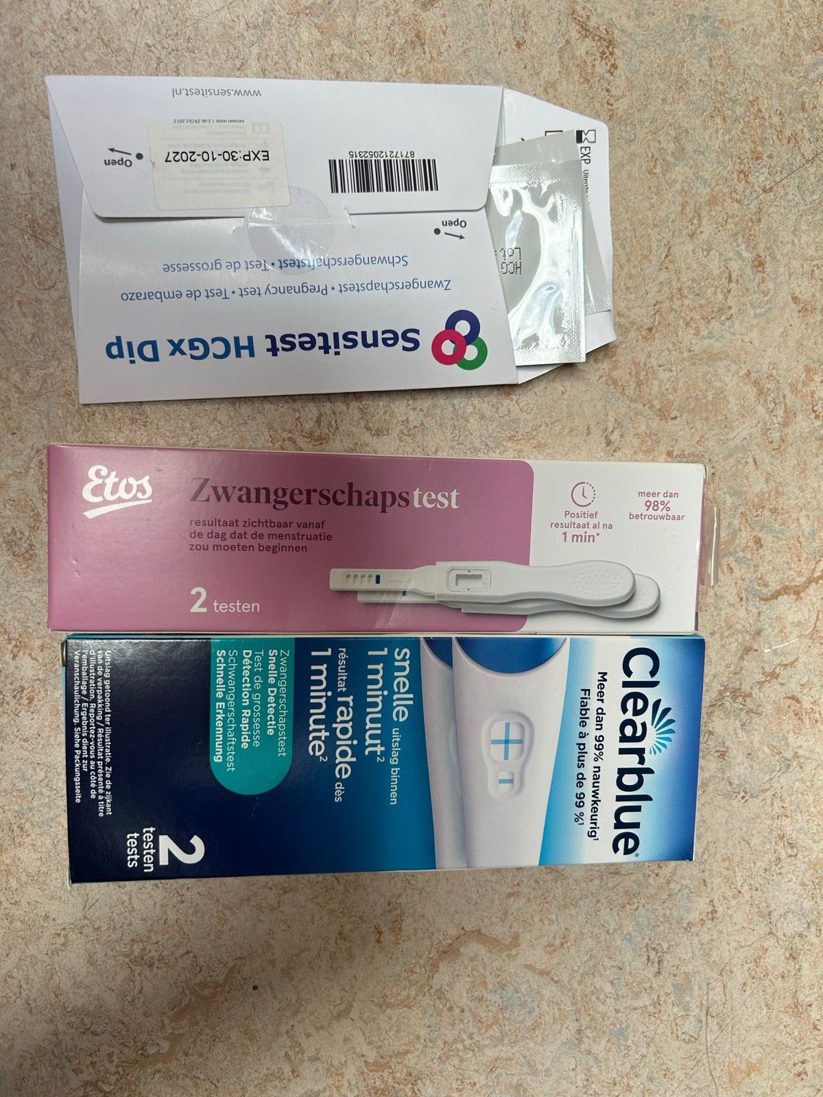Zwangerschapstesten & Ovulatietesten (Clearblue, Etos, Sensi, Ophalen of Verzenden, Zo goed als nieuw
