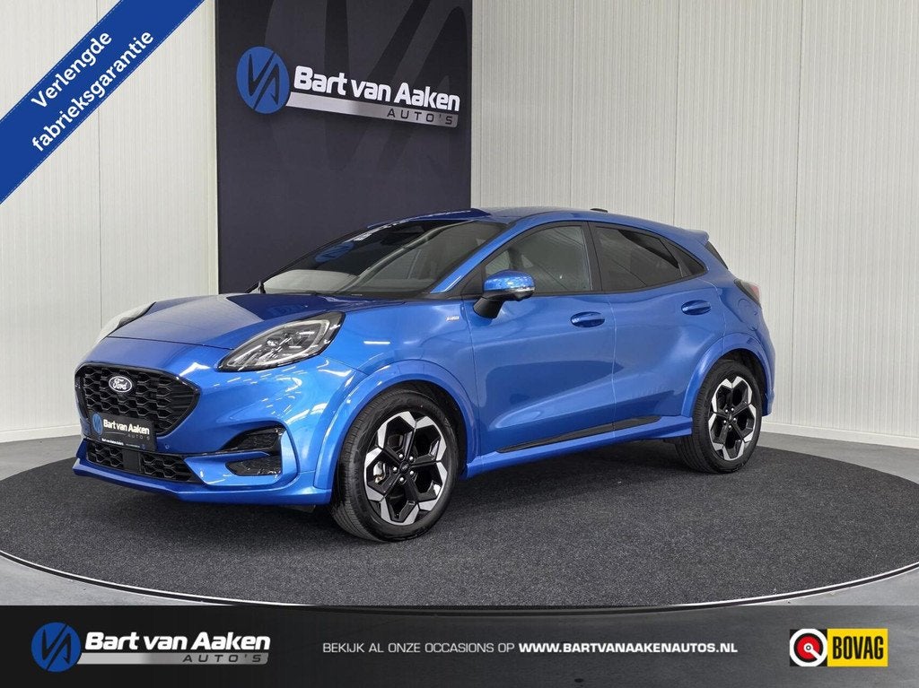 Ford Puma 1.0 155PK Hybrid ST-Line X 360Camera B&O Adaptive, Auto's, Automatische klimaatregeling, Met garantie (alle), Blauw