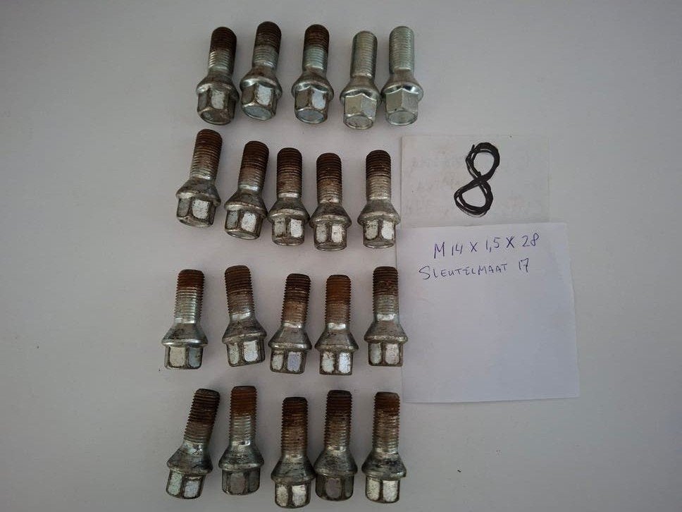 20 Wielbouten konisch M14 VW Audi Seat Skoda, Ophalen of Verzenden