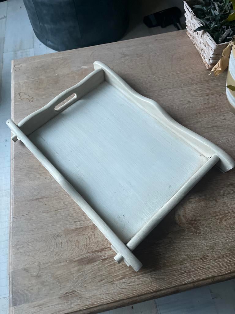 Houten dienblad met handvatten, Ophalen of Verzenden, Gebruikt, Rechthoekig, Hout