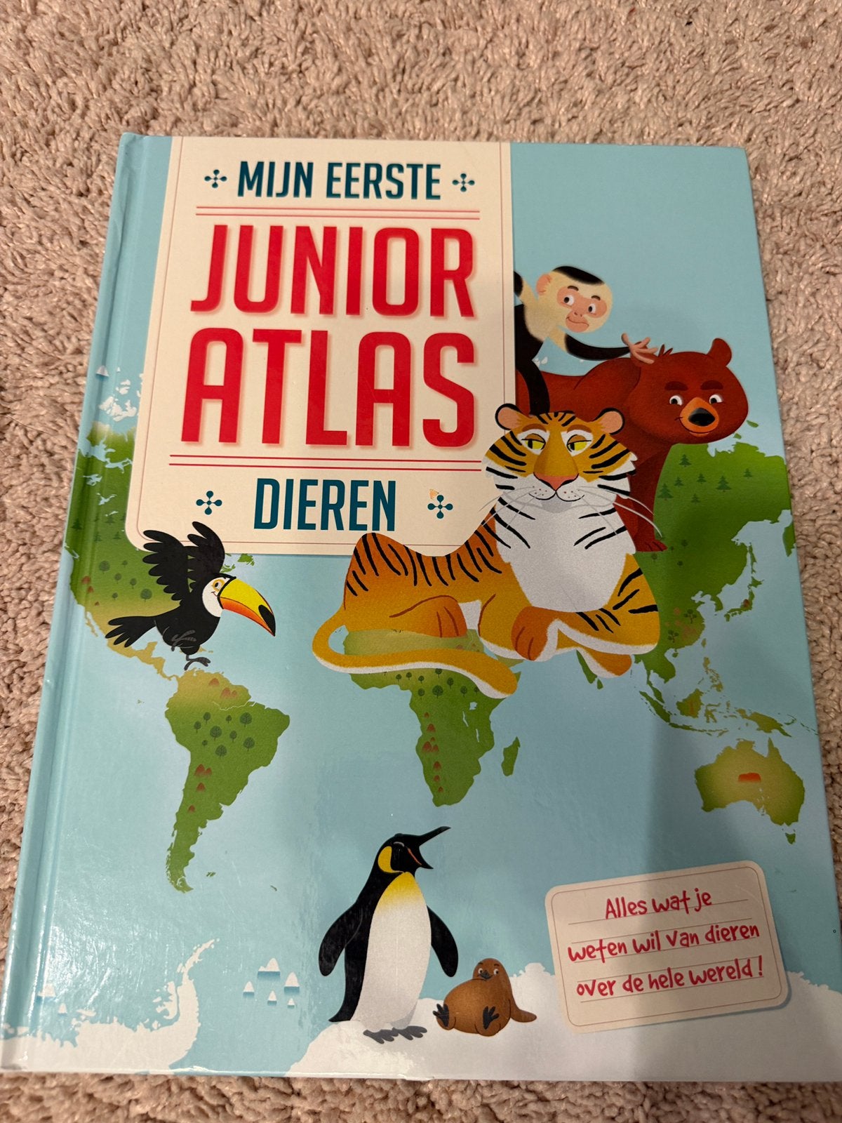 Junior Atlas over dieren, Boeken, Ophalen of Verzenden, Zo goed als nieuw, Non-fictie