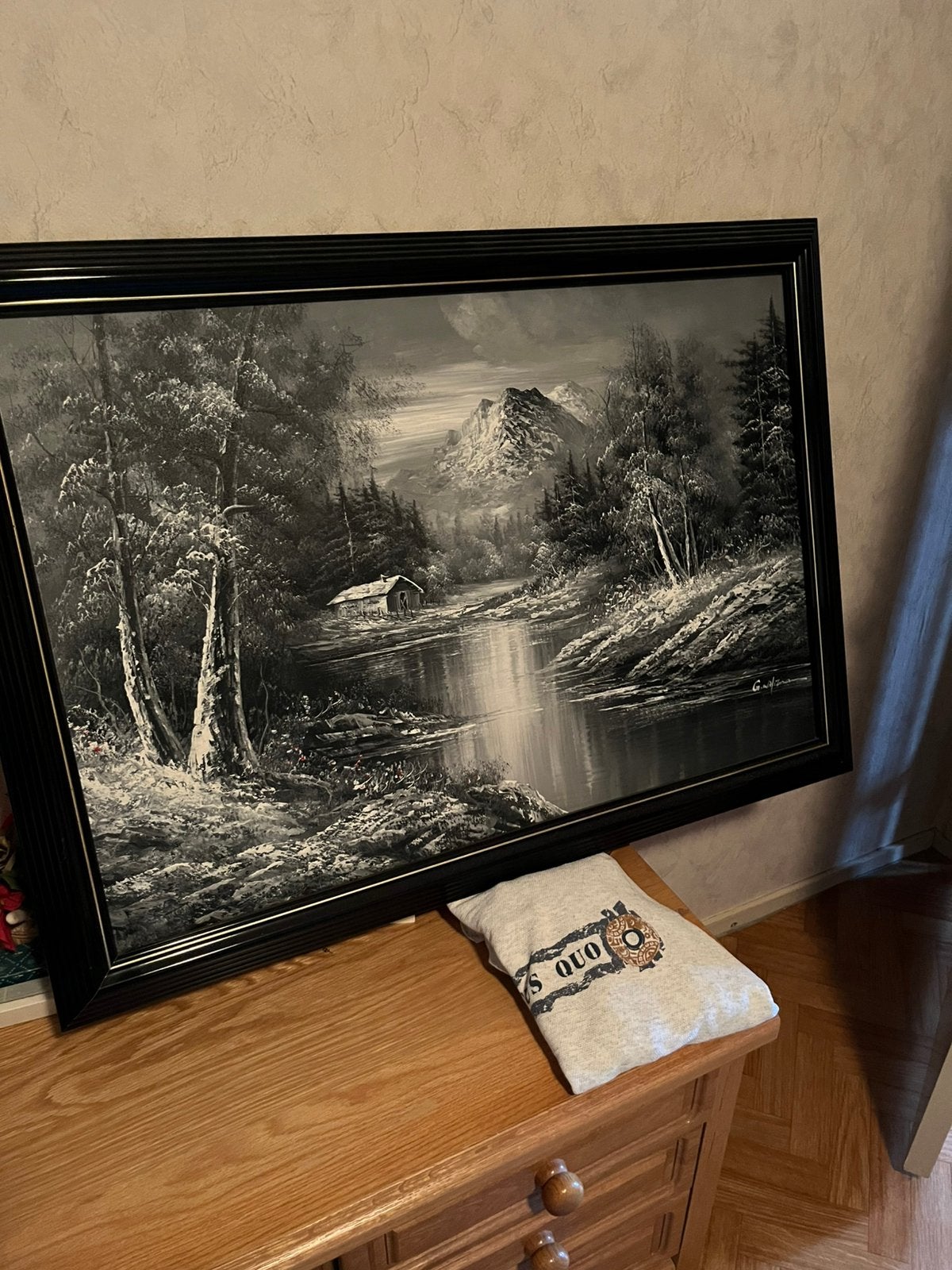 Mooie schilderij wintes landschap, Ophalen