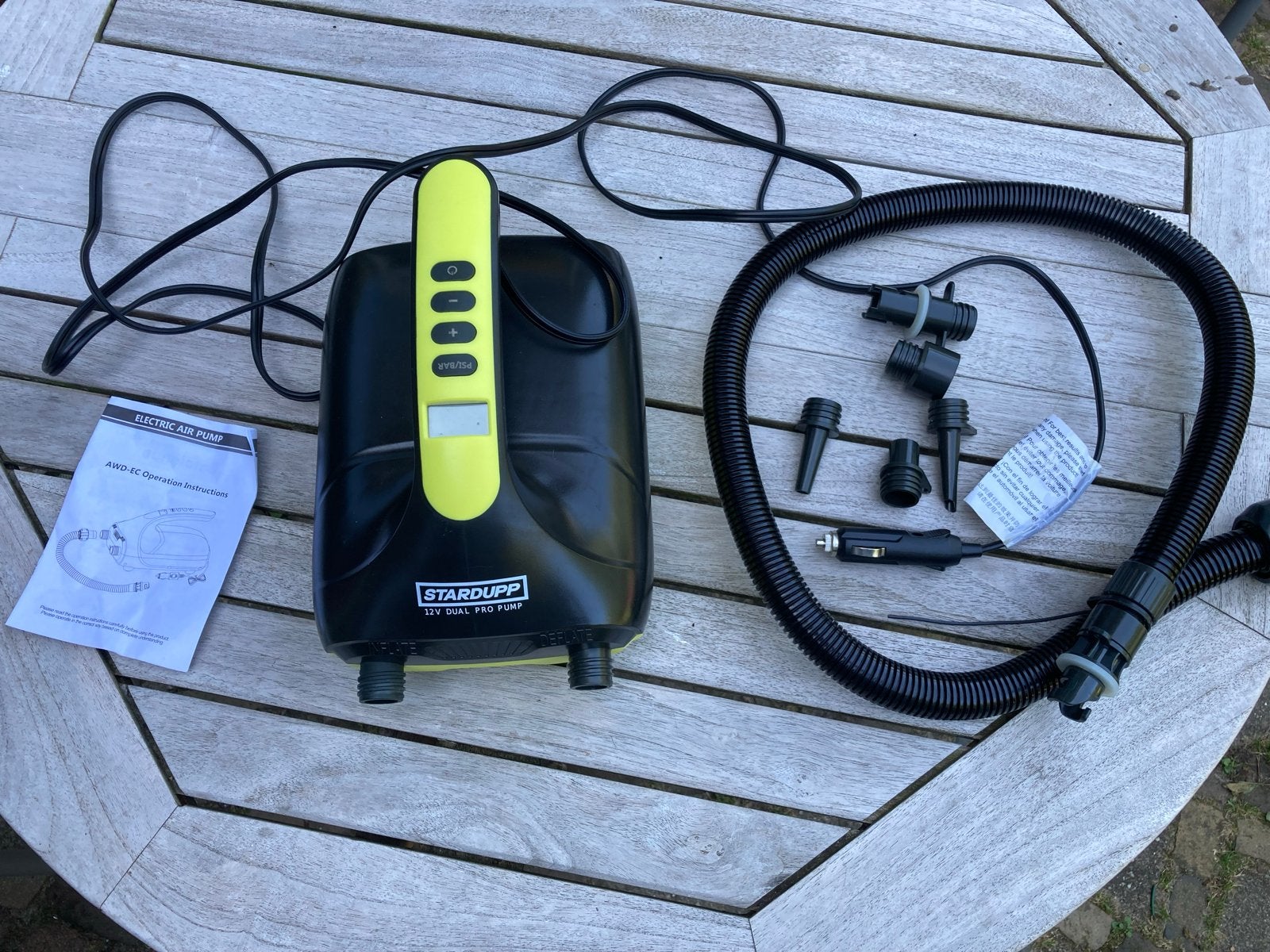 Stardupp 12V Dual Pro Pomp - Elektrische Sup pomp, Ophalen of Verzenden, Zo goed als nieuw, SUP-accessoire