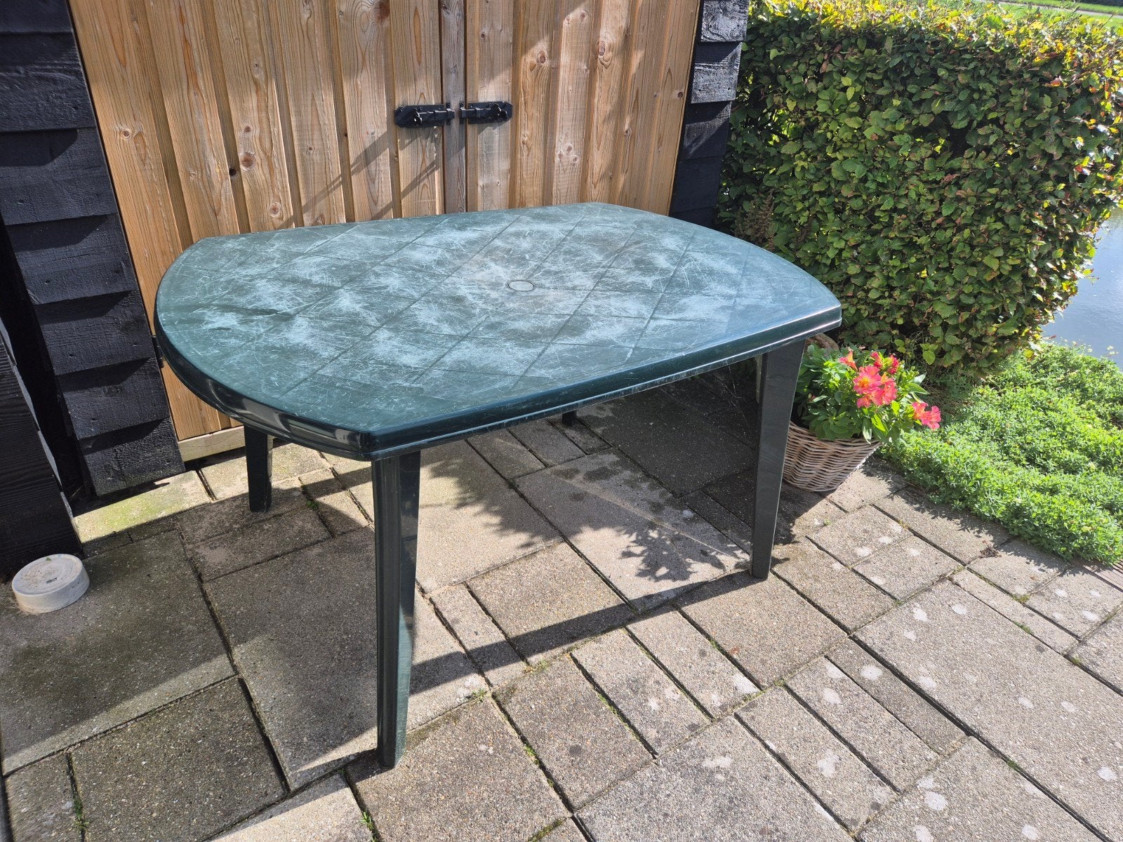 plastic tuintafel, Ophalen of Verzenden, Rechthoekig, Kunststof