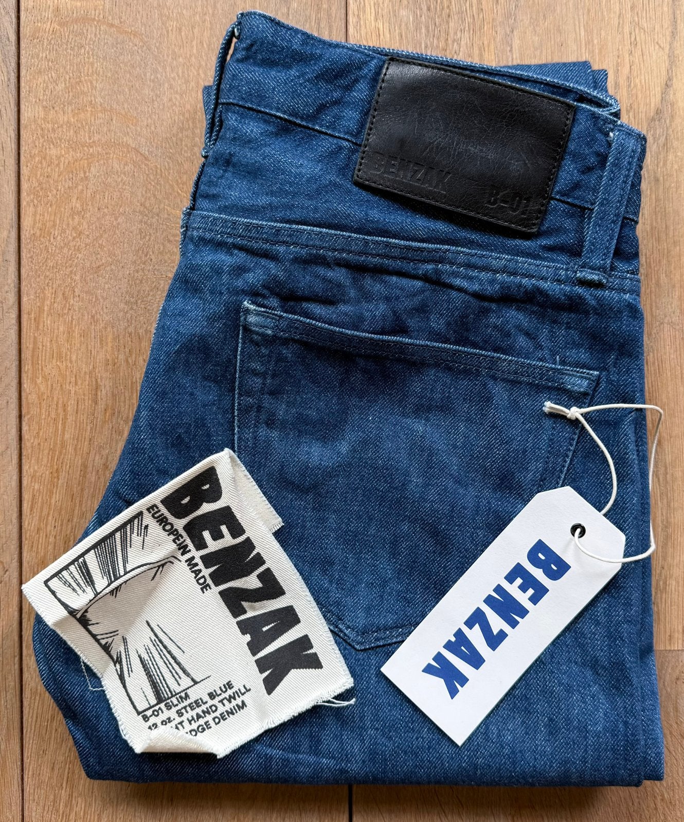 Benzak B-01 SLIM 12 oz. Steel Blue Red Selvedge, maat 31, Ophalen of Verzenden, Zo goed als nieuw, Blauw, Overige jeansmaten