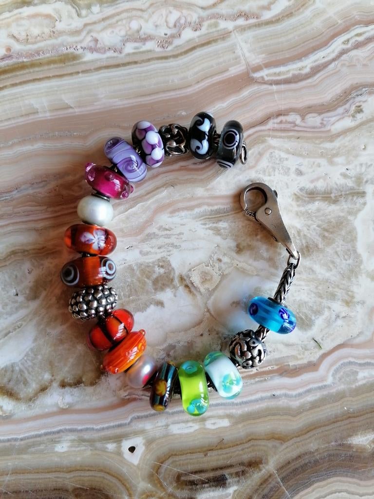 Complete trollbeads armband, Ophalen of Verzenden, Zo goed als nieuw, Zilver, Armband