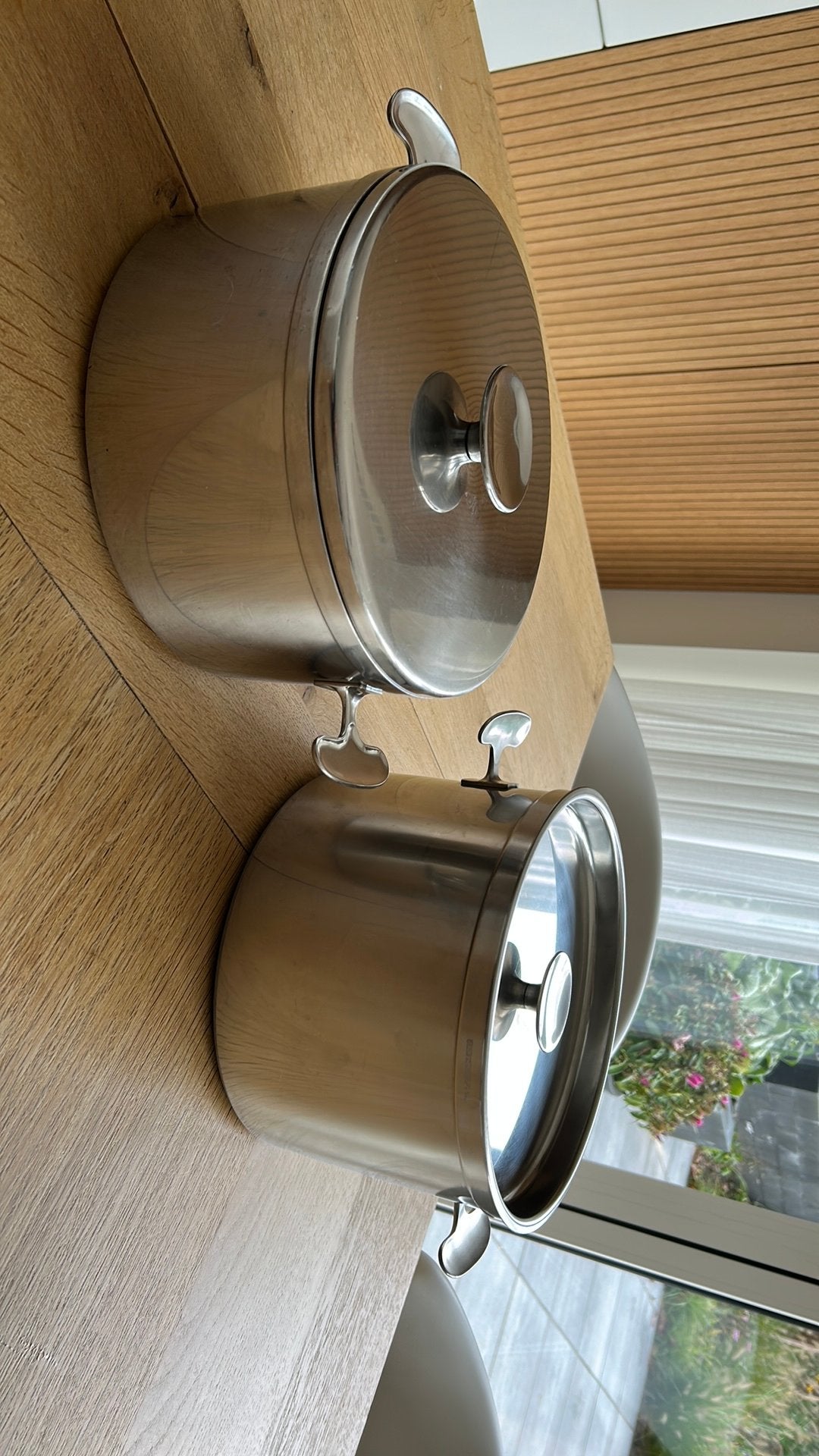 Grote pannen van Gero Zilmeta, ontwerp Dick Simonis, Ophalen of Verzenden, Zo goed als nieuw, Rvs, Kookpan