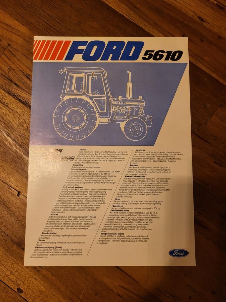tractor folder Ford 5610, Ophalen of Verzenden, Zo goed als nieuw