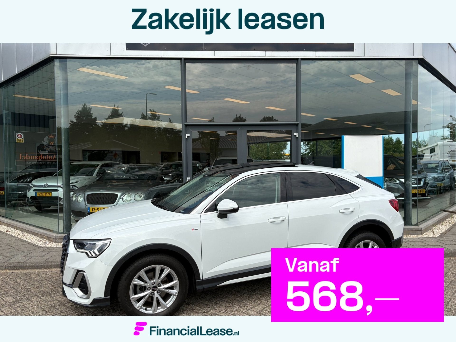 Audi Q3 SPORTBACK 35 TFSI S Edition Competition, 4 cilinders, 150 pk, Leder en Stof, Wit