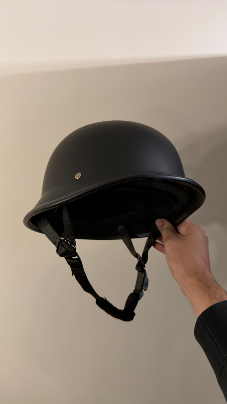 Retro Stijl Motorhelm - Mat Zwart, Ophalen of Verzenden, Nieuw