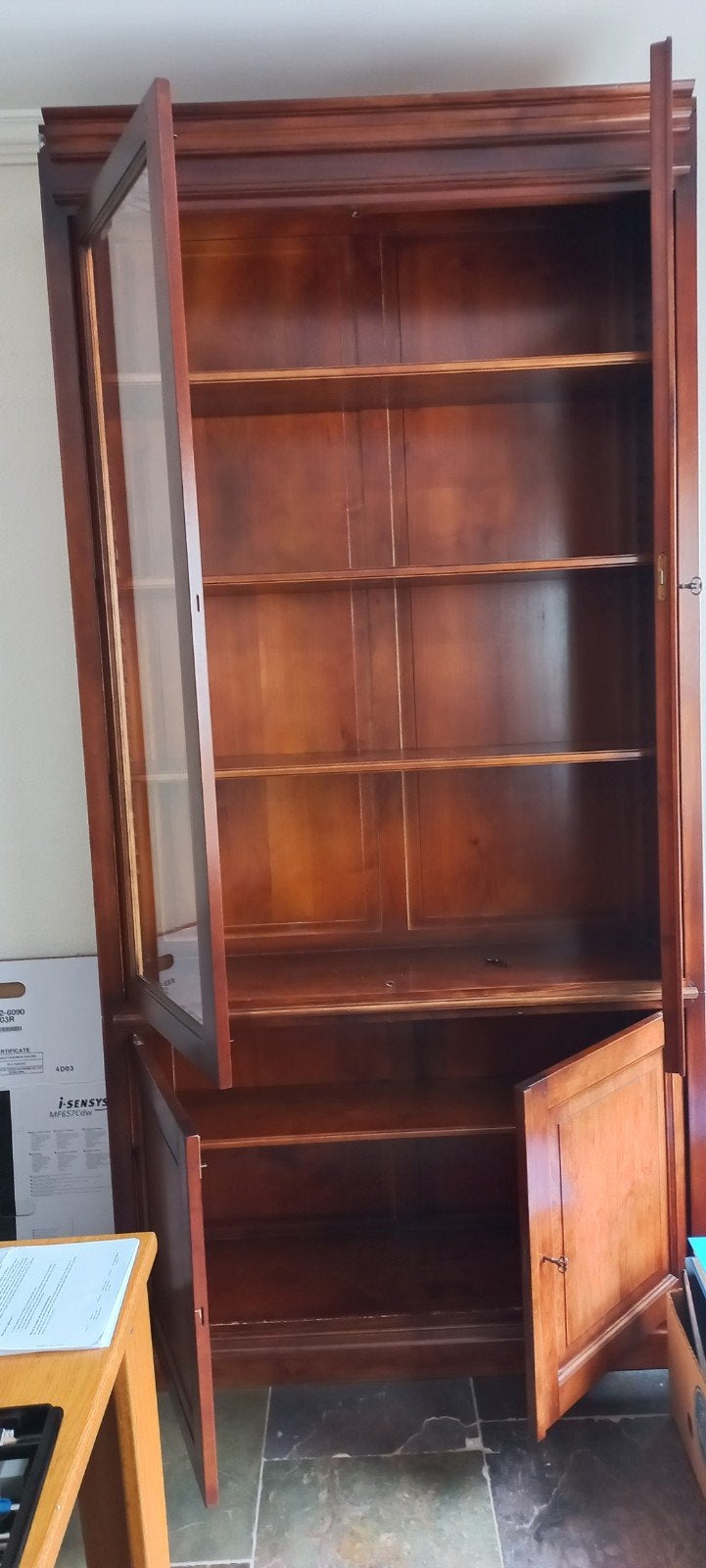 Tussenstuk boekenkast/vitrinekast - 243x122x36 cm, Huis en Inrichting, Kasten | Boekenkasten, Ophalen, 100 tot 150 cm, 200 cm of meer