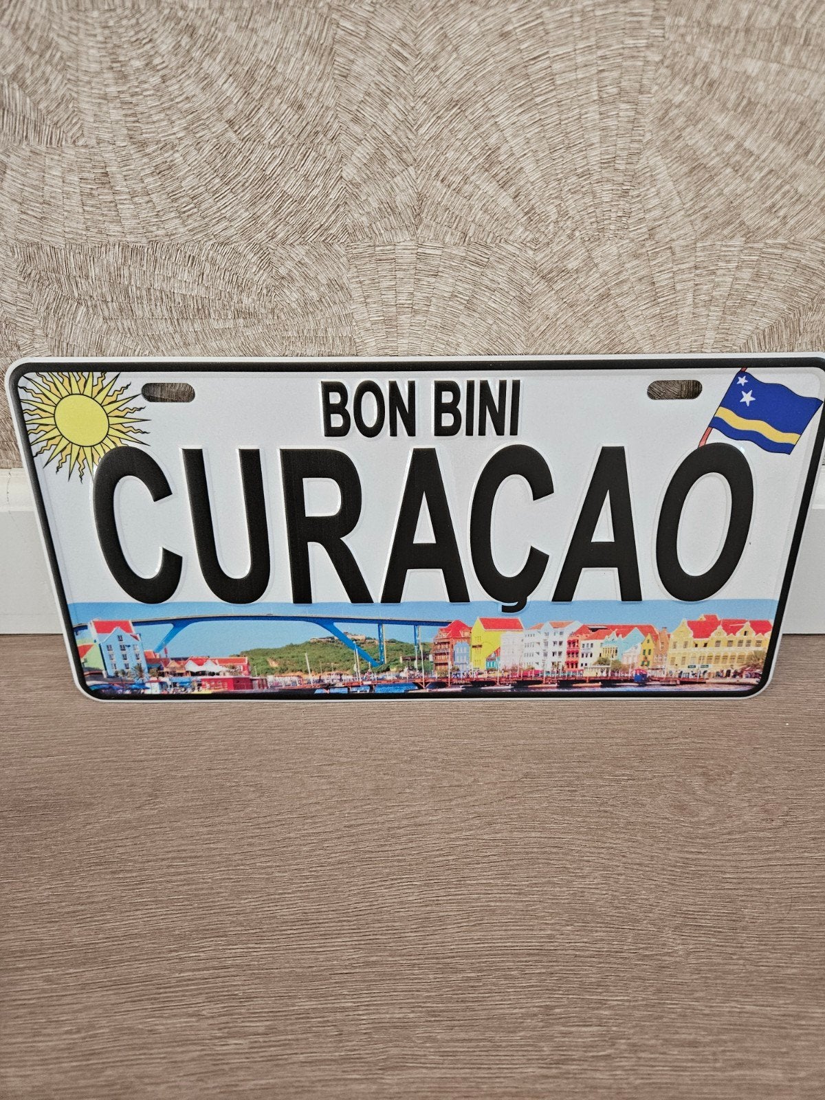 Curaçao nummerplaat - Bon Bini souvenir, Ophalen of Verzenden, Zo goed als nieuw