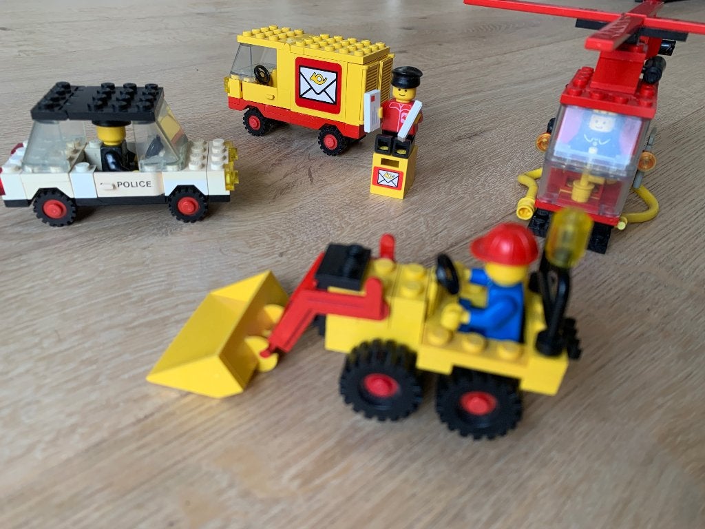 Vintage LEGO Town 6623 6651 6630 6685 – jaren 80, Gebruikt, Overige thema's, Lego, Overige typen