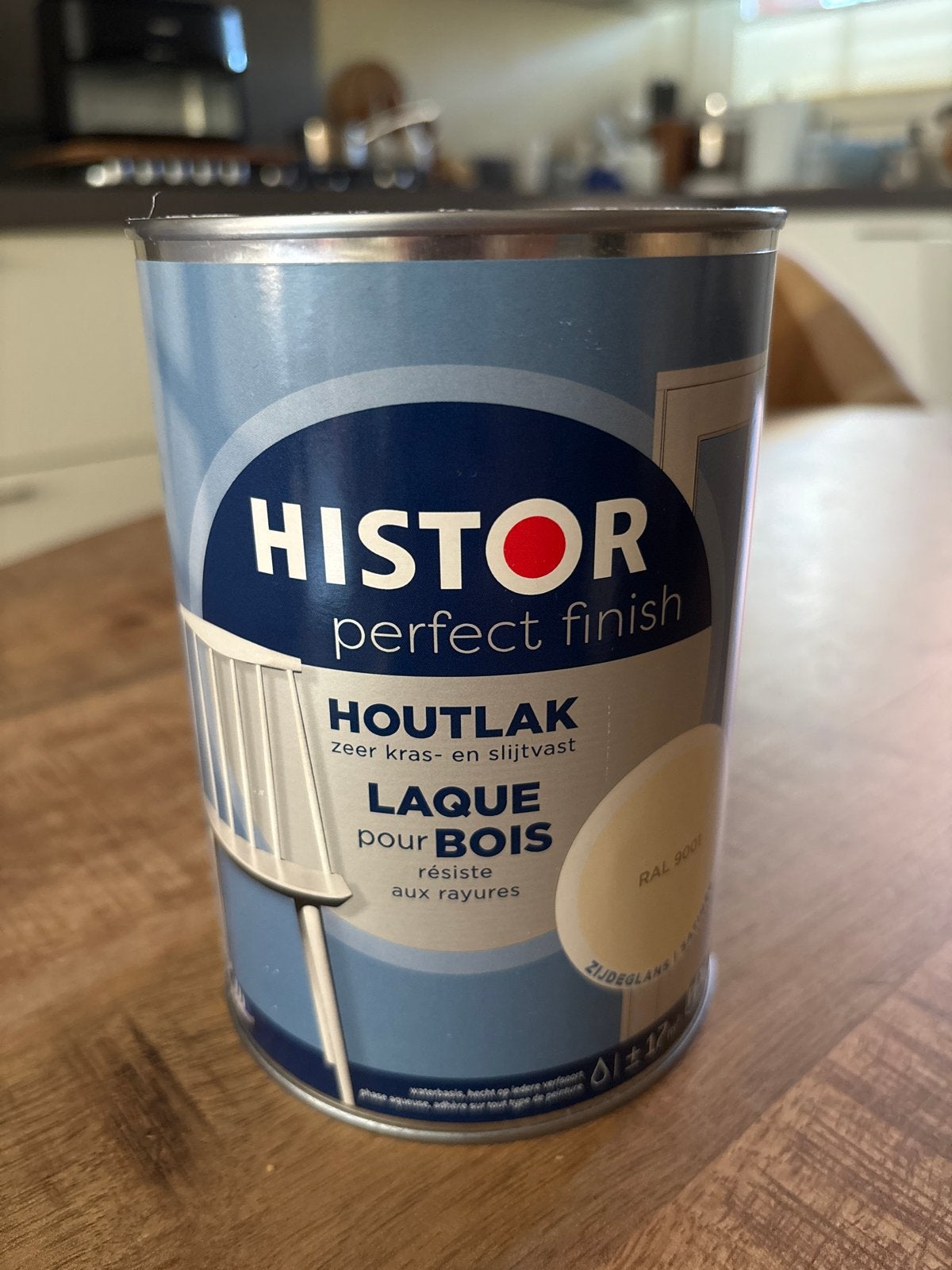 Histor Perfect Finish Houtlak Zijdeglans RAL 9001, Ophalen of Verzenden, Nieuw, Overige typen