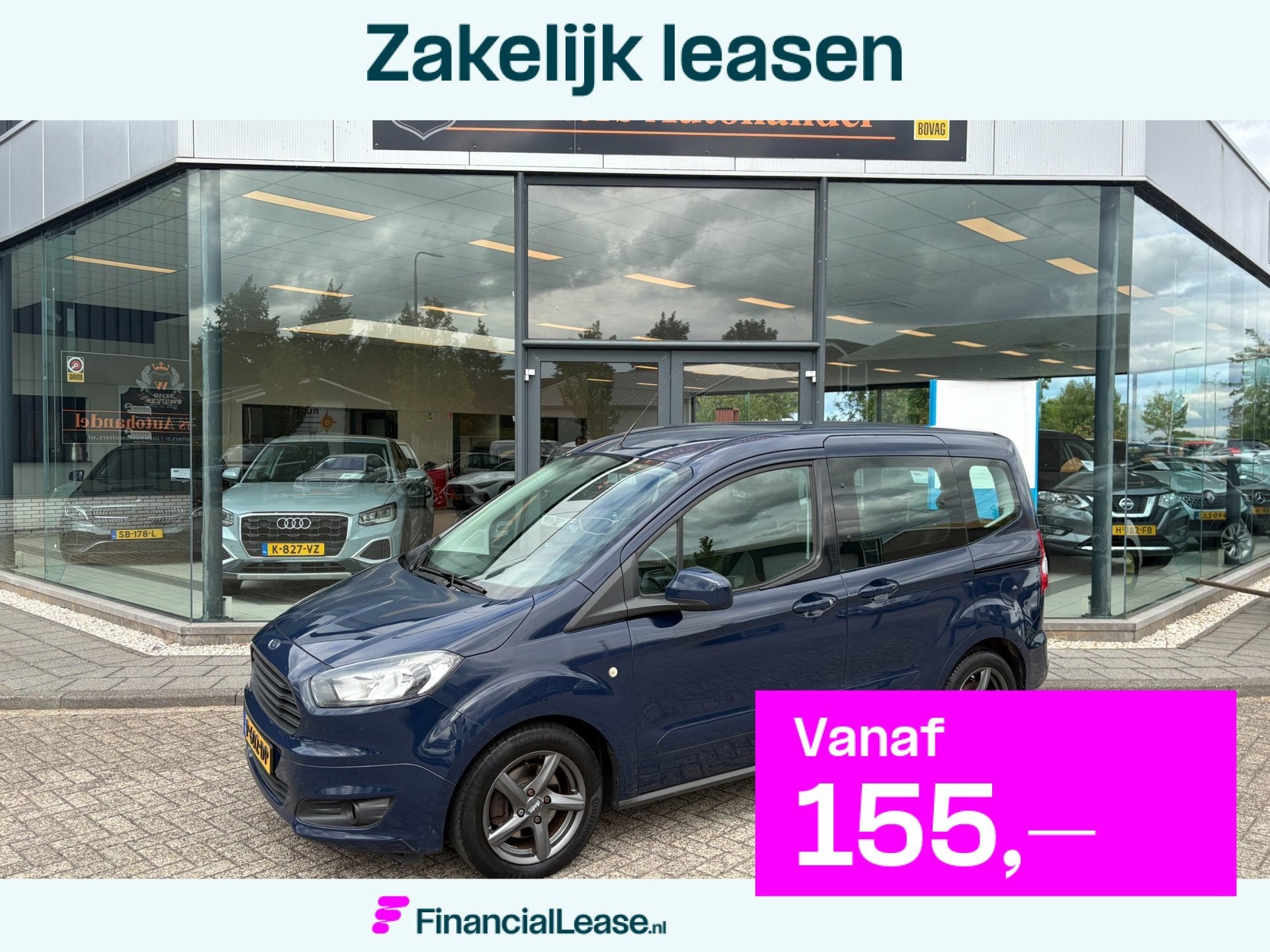 Ford Tourneo Courier 1.0 Titanium, Voorwielaandrijving, Gebruikt, Euro 6, Blauw