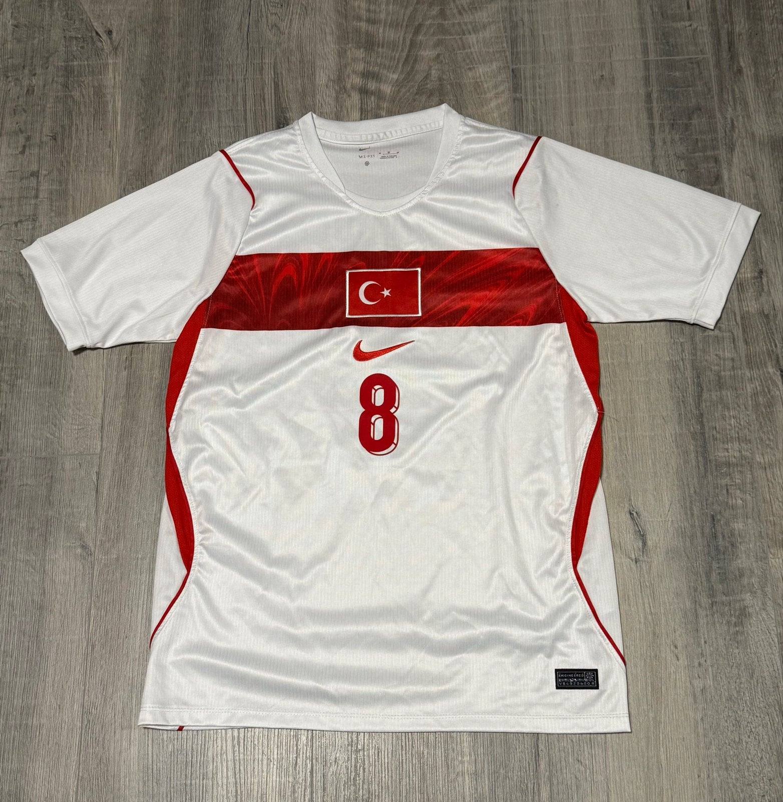 Turkije Thuisshirt Arda Güler rugnummer 8 Maat M, Maat 48/50 (M), Wit, Ophalen of Verzenden, Zo goed als nieuw