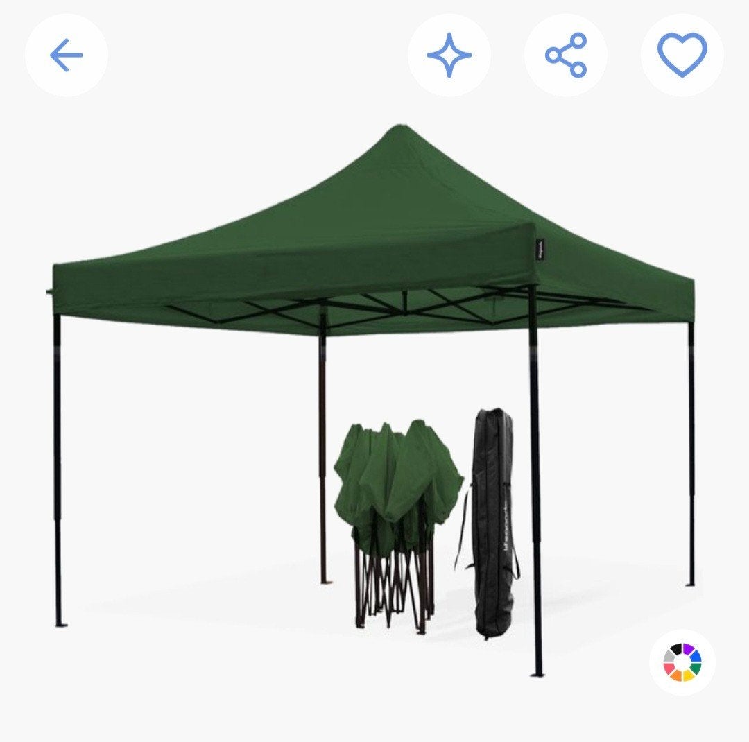 Partytent 3x3m. groen, Ophalen, Zo goed als nieuw