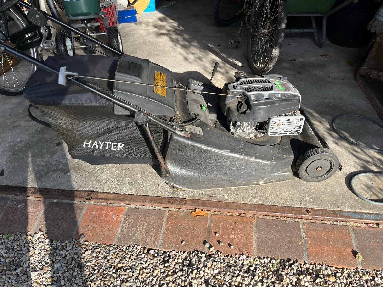Zeer nette en goedwerkende Hayter 56 Pro grasmaaier, Tuin en Terras, Cirkelmaaier, Ophalen, Gebruikt, 50 cm of meer