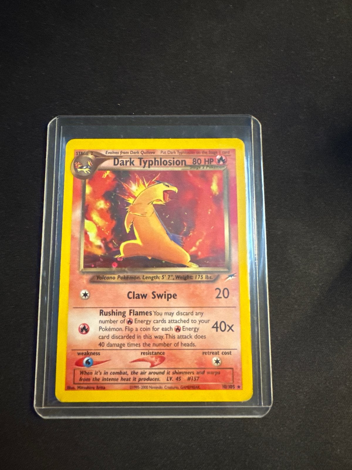 Dark Typhlosion Pokémon kaart - Neo Destiny 10/105, Ophalen, Gebruikt, Losse kaart