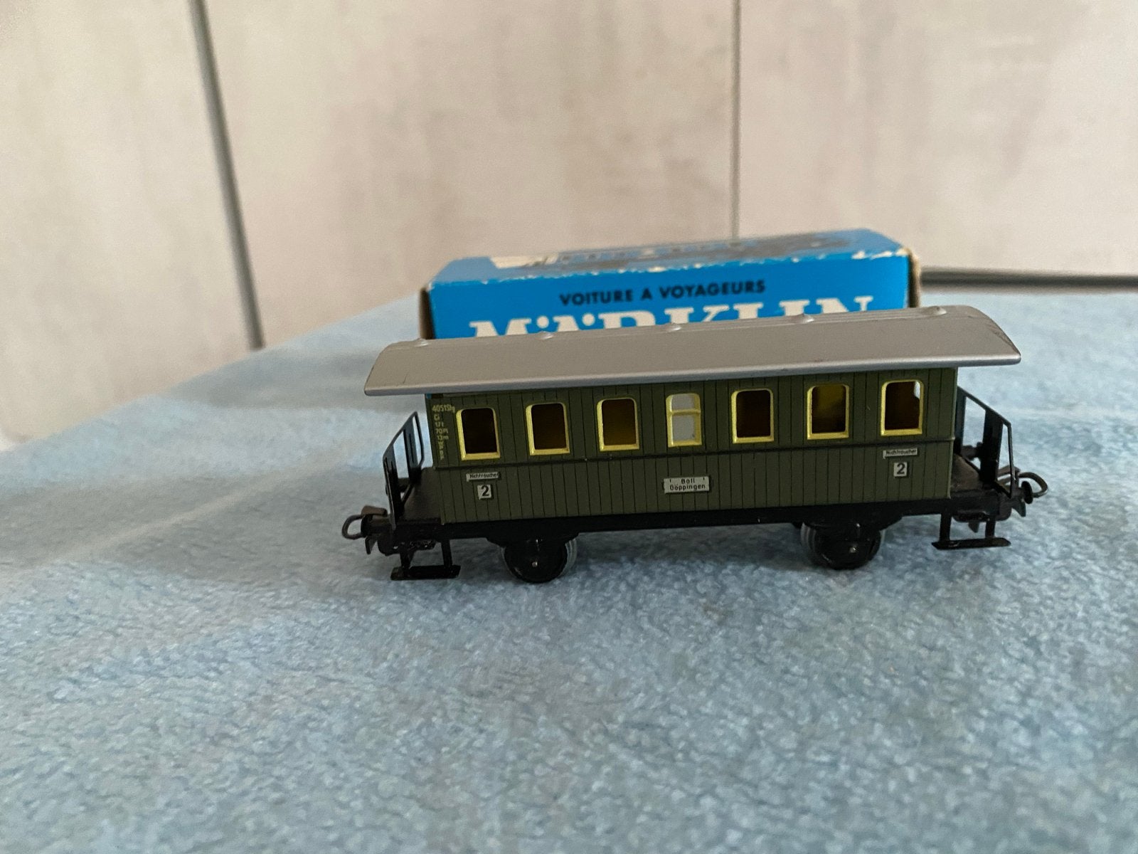 Marklin 4040 Wagon - Groene Personenwagon, Ophalen of Verzenden, Gebruikt, Wagon, Märklin